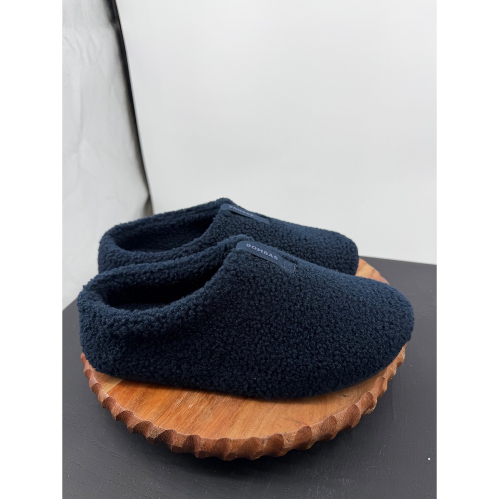 Bombas Sherpa Slipper Shoes mens Size 10 Navy Blue Cozy Slip On House Shoes